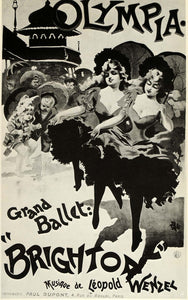 1975 Ballet Dancers Dance PAL Brighton Print Poster - ORIGINAL DAN2