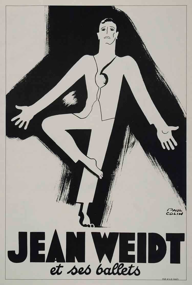 1975 Print Poster Jean Weidt Dancer Expressionist Choreographer Dance Paul Colin