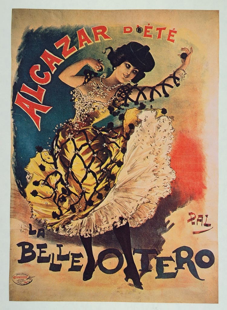 1975 Print Poster Art La Belle Otero Dancer Paris Dance PAL Jean de Paleologue