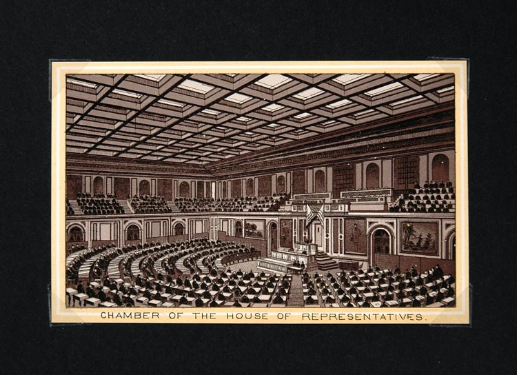 1897 Chamber House of Representatives Washington D. C. - ORIGINAL DC1