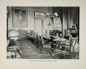 1901 Washington D. C. Executive Mansion Cabinet Room - ORIGINAL HISTORIC DC