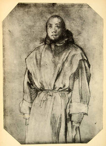 1943 Print Jacopo Carucci Pontormo Brother Monk Renaissance Art Italian DDP1