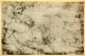1943 Print Jacopo Carucci Pontormo Reclining Nude Woman Italian Renaissance DDP1
