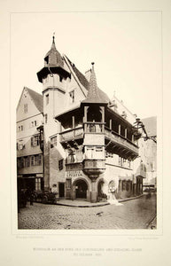 1888 Photogravure Maison Pfister Colmar France German Renaissance Building DDR4
