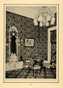 1914 Print Runge Scotland Architect Bremen Reception Hall Room Coffee Decor DKU1
