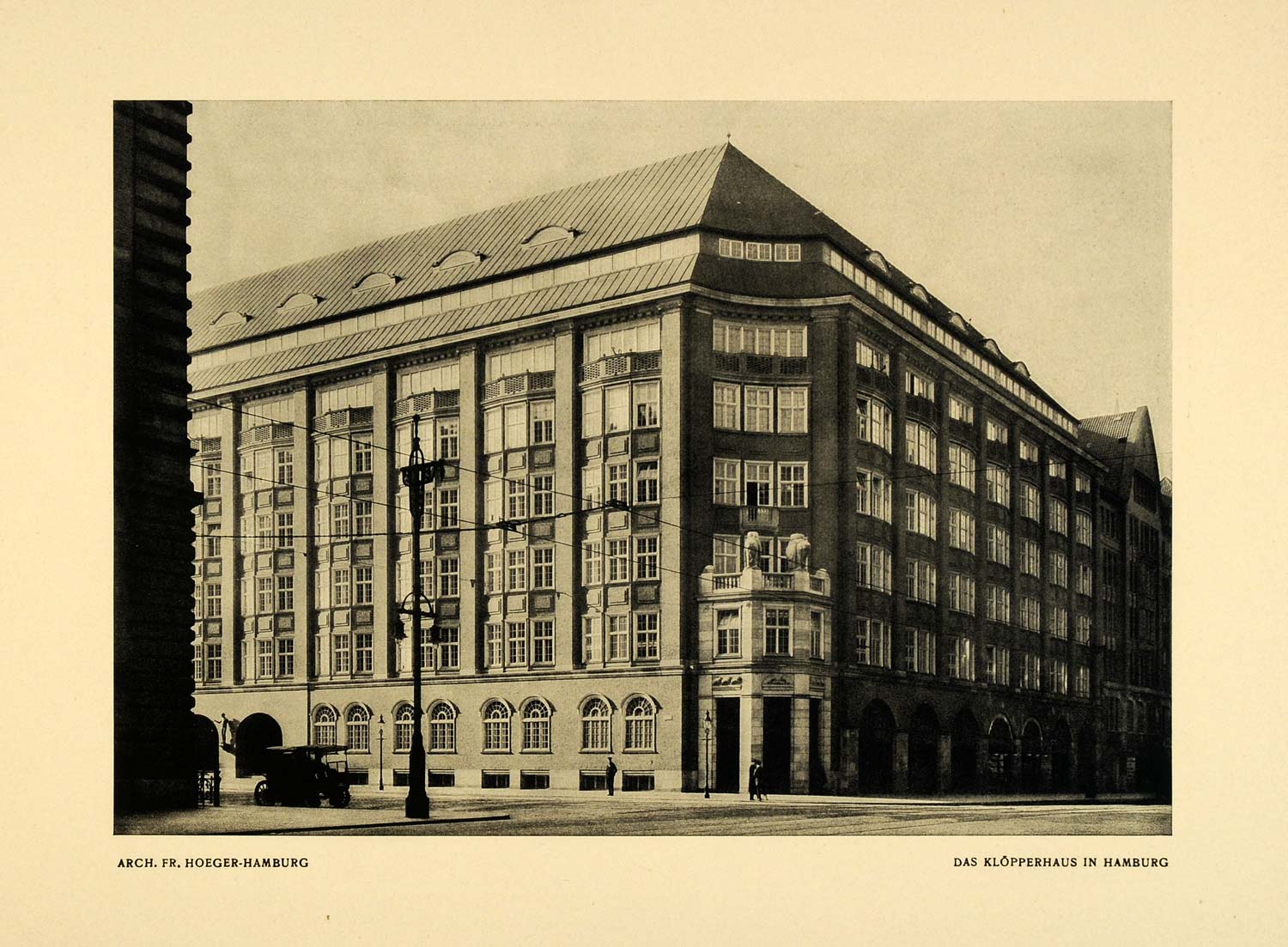 1914 Print Das Klopperhaus Hamburg Architect Buildings Fr Hoeger DKU1