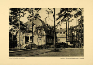 1913 Print Architecture Home Landhaus Hackeloer Dahlem Mebes Building DKU1