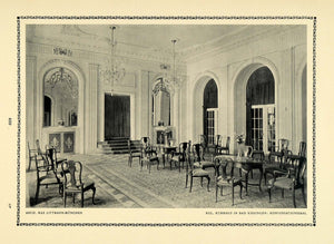 1913 Print Conversation Hall Interior Drapery Design Max Littmann DKU1