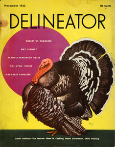 1932 Cover Delineator Magazine Turkey Dynevor Rhys Artist May Stanley DL2