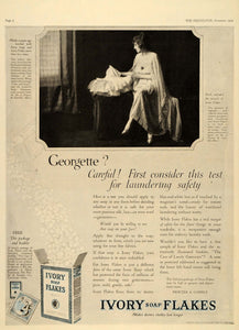 1922 Ad Procter Gamble Ivory Soap Flake Box Laundry Product Test Georgette DL2