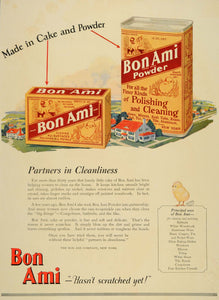 1925 Ad Bon Ami Powder Cake Polish Cleaner Baby Chick New York House Egg DL2