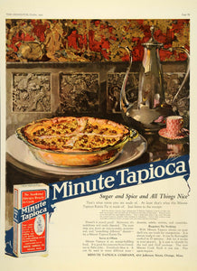 1922 Ad Minute Tapioca Irvine Orange MA Pie Food Illustration Art Vintage DL2