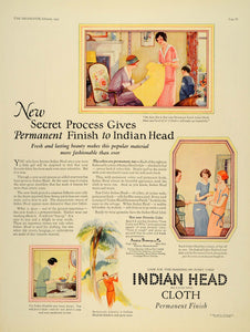 1925 Ad Amory Browne Indian Head Fabric Cloth Materials Golf House Dress DL2