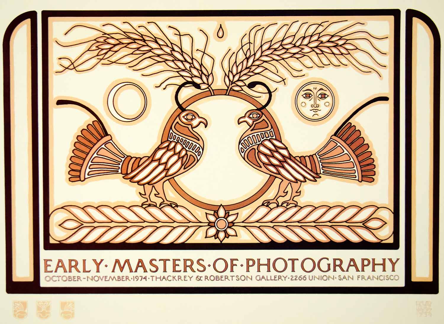 1978 Color Print David Lance Goines Art Nouveau Photography Quail Birds DLG1