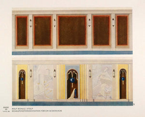 1929 Art Deco Window Display Shop Decoration Print - ORIGINAL DMA1