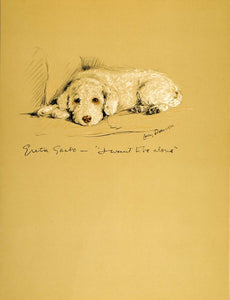1937 Lucy Dawson Art Poodle Dog Toy Breed Caniche Barbone Canine Artist Print