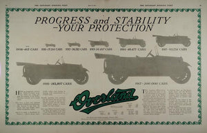 1917 Double Page Ad Willys Overland Vintage Car History - ORIGINAL DP1