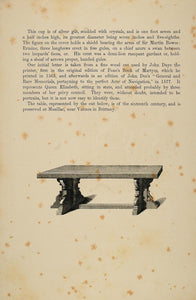 1858 Lithograph Silver Gilt Cup Arms Sir Martin Bowes - ORIGINAL DRD1