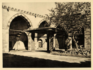 1929 Cairo Egypt Aqsunqur Blue Mosque Courtyard Garden - ORIGINAL EG1