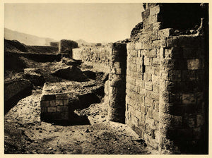 1929 Cairo Egypt City Wall Stone Ruins Architecture - ORIGINAL PHOTOGRAVURE EG1