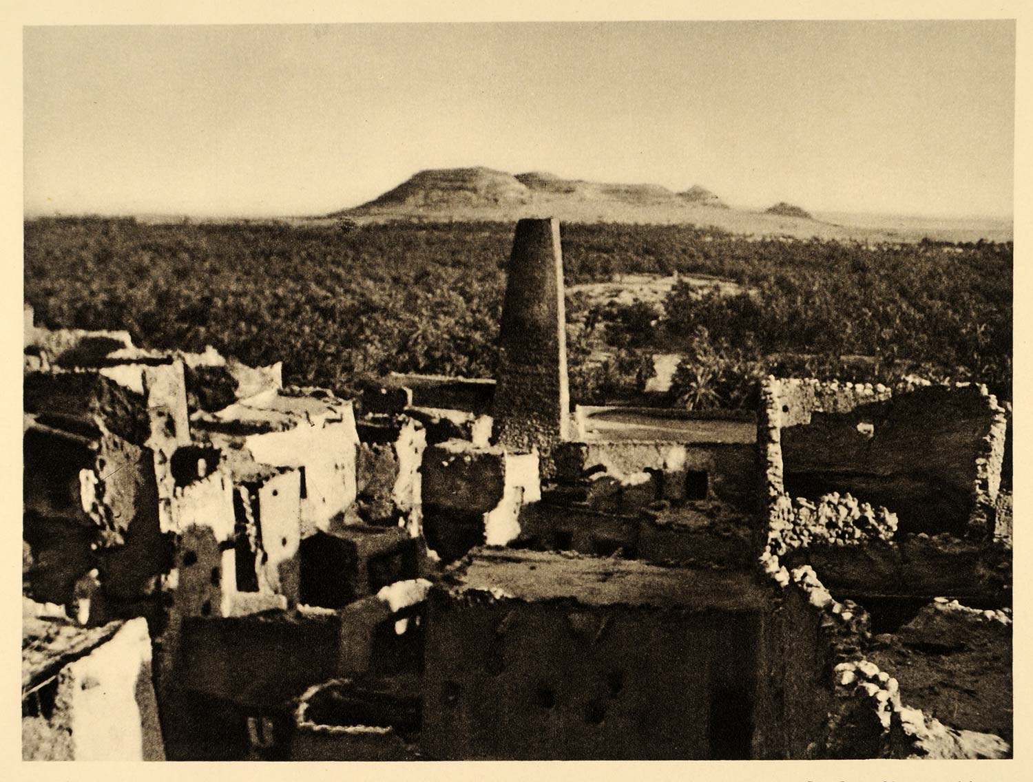 1929 Aghurmi Mosque Egypt Siwa Oasis Ruins Oracle Amun - ORIGINAL EG1