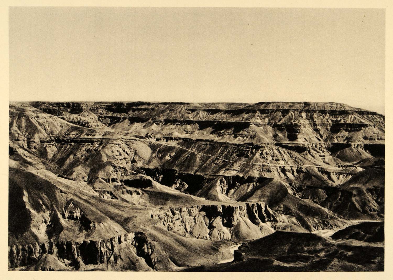 1929 Thebes Luxor Egypt Photogravure Valley Kings Ricke - ORIGINAL EG1