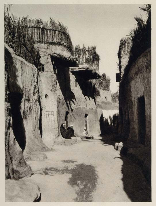 1929 Village Street Charga Kharga Oasis Egypt Hauptort - ORIGINAL EGYPT