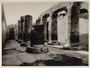 1929 Column Hall Temple Seti I Abydos Abidos Egypt Ruin - ORIGINAL EGYPT