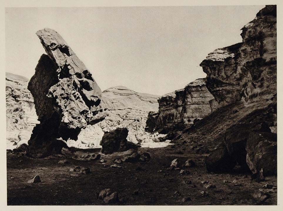 1929 Rock Wadi Dilka Digla Diglah Arabian Desert Egypt - ORIGINAL EGYPT