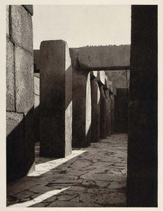 1929 Giza Gise Ghiza Guizeh Granite Stone Temple Egypt - ORIGINAL EGYPT