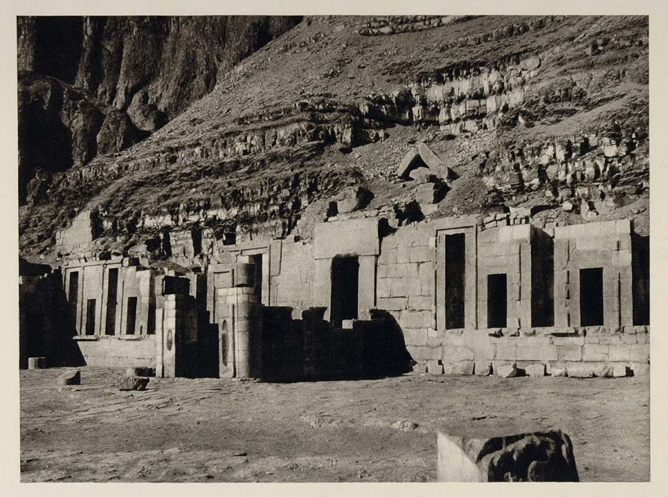 1929 Chapels Deir-el-Bahari Bahri Thebes Theben Luxor - ORIGINAL EGYPT