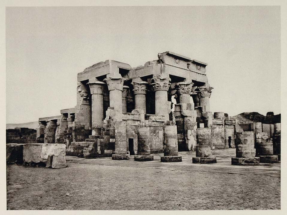 1929 Kom Ombo Temple Sukhos Suchos Haroeris Ruin Egypt - ORIGINAL EGYPT