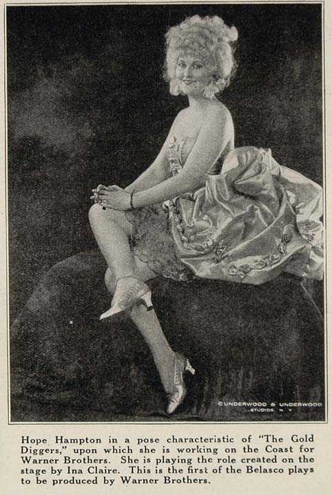 1923 Print Hope Hampton Gold Diggers Silent Film Star ORIGINAL HISTORIC EH1