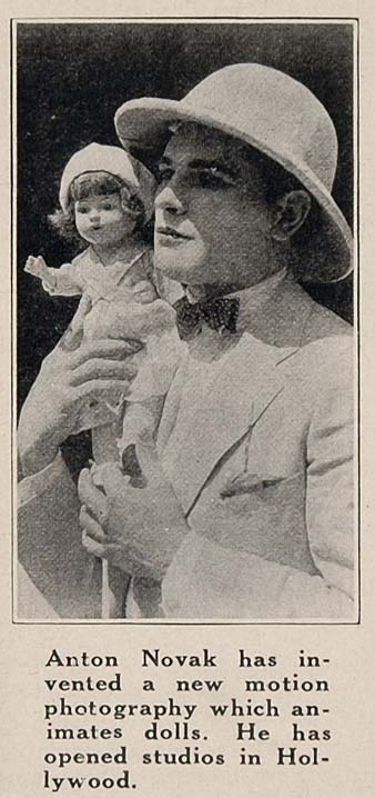 1923 Print Anton Novak Silent Film Photography Doll - ORIGINAL HISTORIC EH1