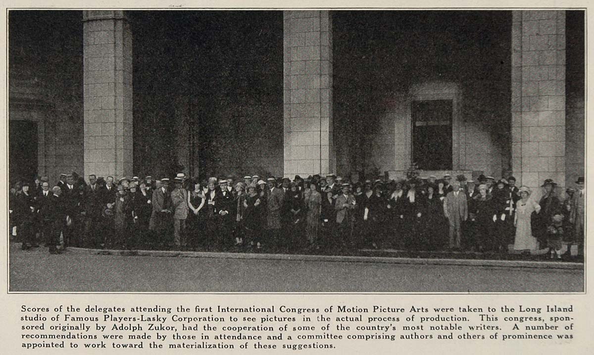 1923 Print 1st Congress Motion Picture Arts Delegates ORIGINAL HISTORIC EH1