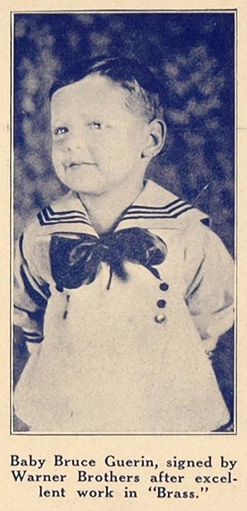 1923 Print Baby Bruce Guerin Silent Film Warner Bros. Child Actor Brass EH1