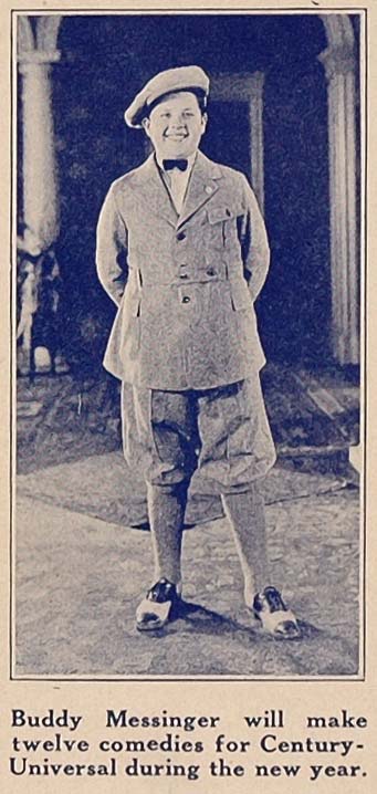 1923 Print Buddy Messinger Child Film Actor Star Comedy ORIGINAL HISTORIC EH1