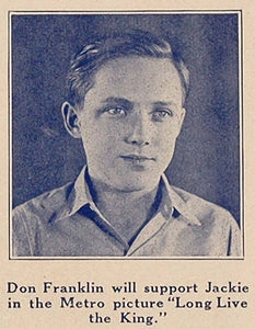 1923 Print Don Franklin Child Actor Silent Movie Film ORIGINAL HISTORIC EH1