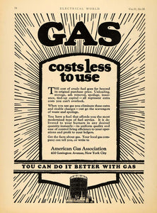 1928 Ad American Gas Association 420 Lexington Ave. NY - ORIGINAL ELC1