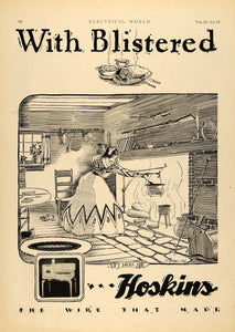 1928 Ad Hoskins Manufacturing Co. Hotpoint Fireplace - ORIGINAL ADVERTISING ELC1
