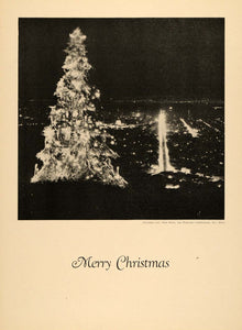1931 Print Christmas Tree Twin Peaks Californians Inc - ORIGINAL HISTORIC ELC1