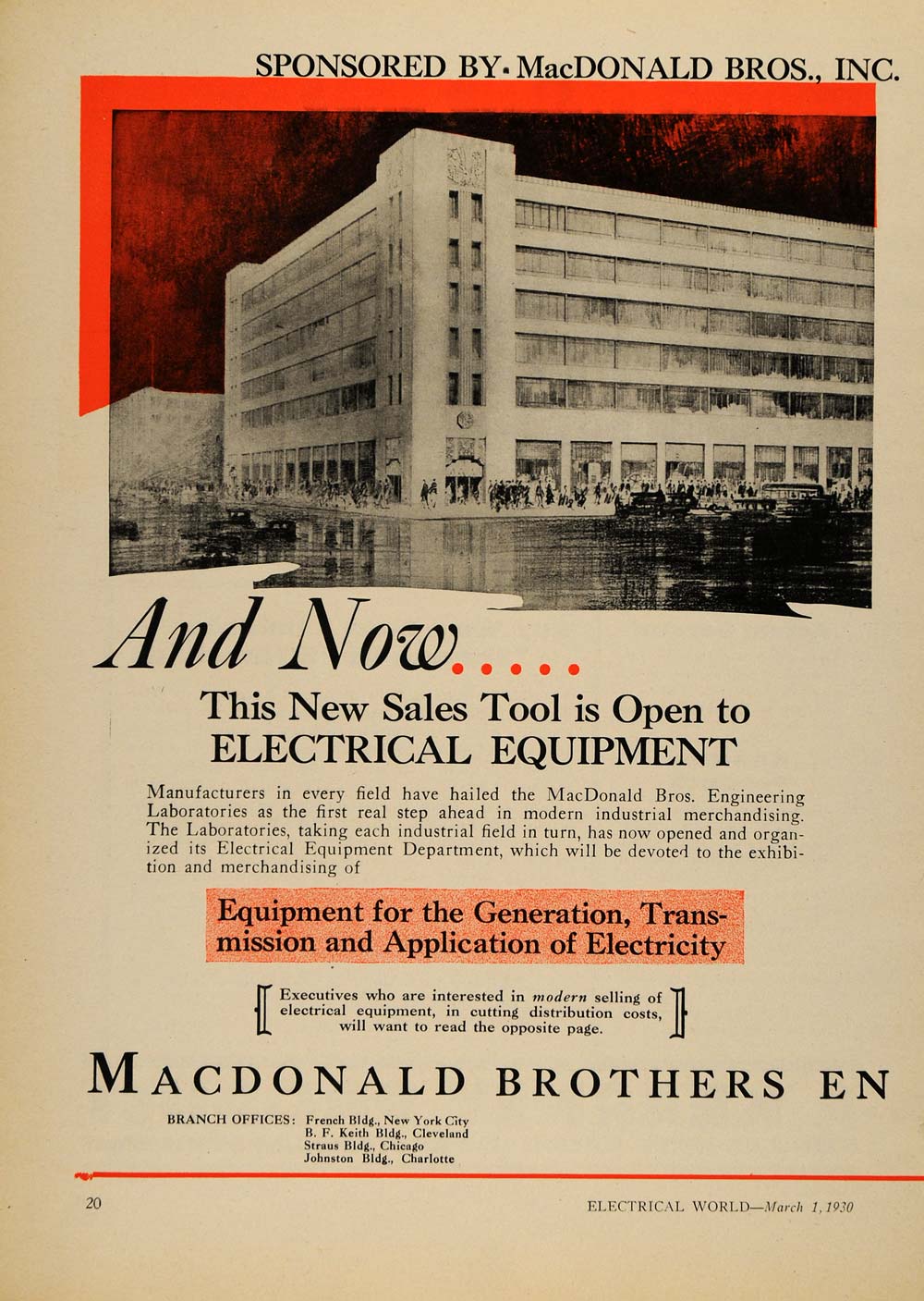 1930 Ad Macdonald Brothers Engineering Laboratories MA - ORIGINAL ELC1 ...