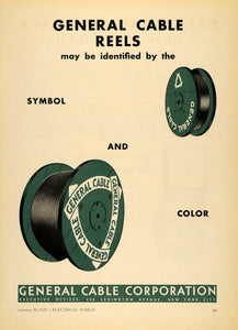 1932 Ad General Cable Corp. General Cables Reels NY - ORIGINAL ADVERTISING ELC1