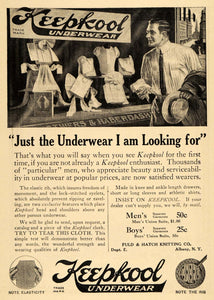 1911 Ad Keepkool Underwear Undergarments Union Suits - ORIGINAL ADVERTISING EM1