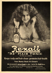 1911 Ad 93 Tonic Rexall Clean Scalp Hair Health Shampoo - ORIGINAL EM1