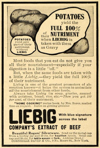 1912 Ad Liebig Companys Extract of Beef Potatoes Soup - ORIGINAL ADVERTISING EM1