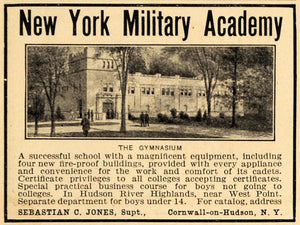 1911 Ad New York Military Academy Boys Gymnasium School - ORIGINAL EM1