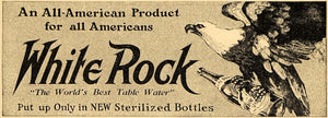 1911 Ad Bald Eagle White Rock Water Medicinal Powers - ORIGINAL ADVERTISING EM1
