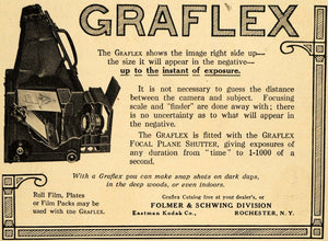 1911 Ad Graflex Kodak Film Exposure Folmer & Schwing - ORIGINAL ADVERTISING EM1