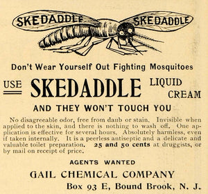 1901 Ad Gail Skedaddle Mosquito Liquid Cream Repellant - ORIGINAL EM2